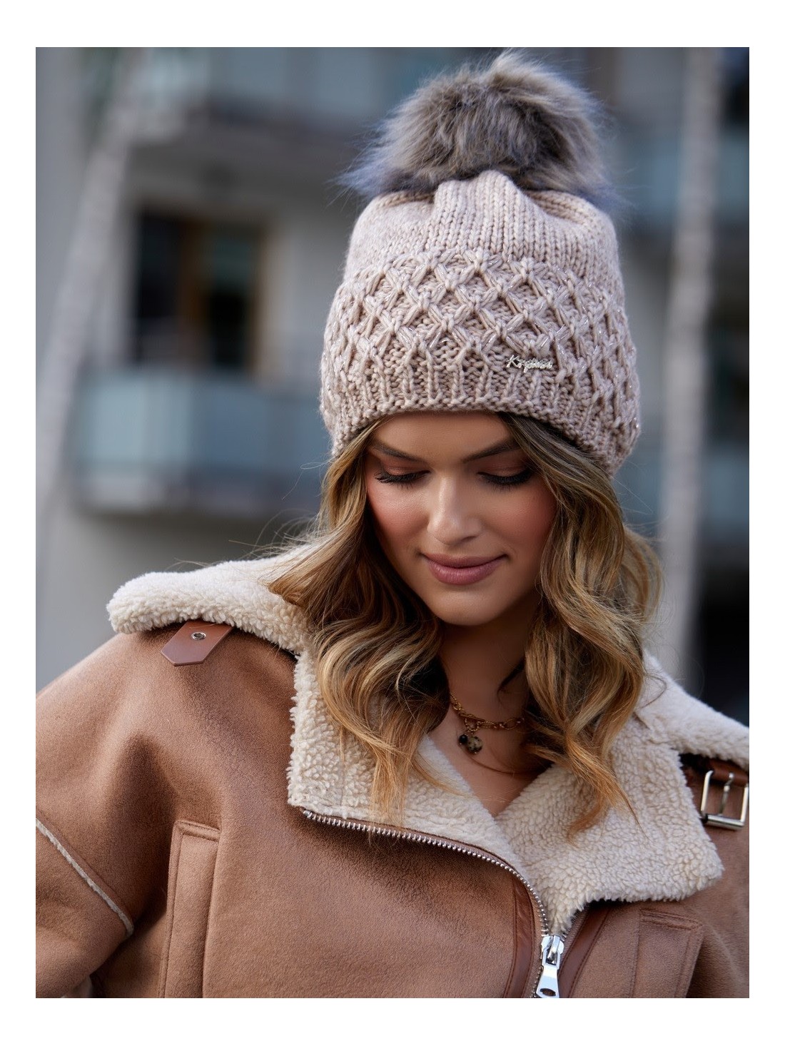 Cappuccino winter hat C14 - Online store - Boutique